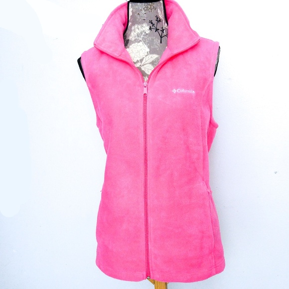 Columbia Jackets & Blazers - New Columbia Fleece Vest Womens Sz Large Pink 😻